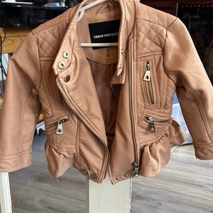 Urban Republic toddler moto jacket in blush pink. Size 2T.